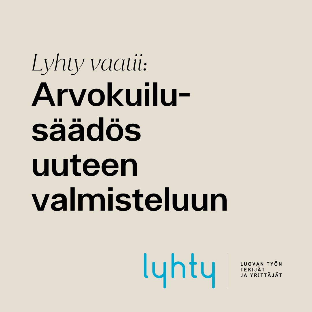 Kuvassa Lyhdyn logo ja teksti: Lyhtyy vaatii: Arvokuilusäädös uuteen valmisteluun