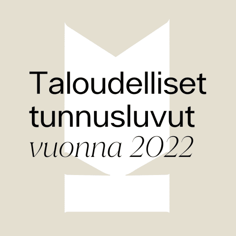 Kuvassa otsikko "Taloudelliset tunnusluvut vuonna 2022"