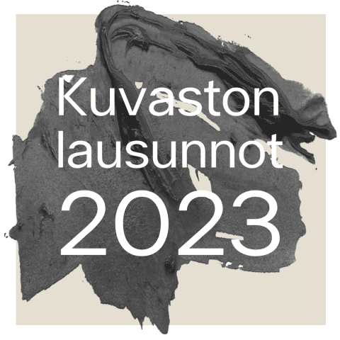 Kuvassa maalijäljen päällä teksti: "Kuvaston lausunnot 2023".
