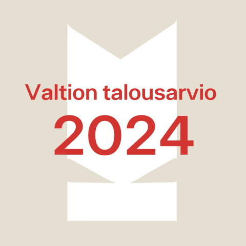 Kuvassa otsikkona Kuvaston tunnuksen päällä: "Valtion talousarvio 2024".